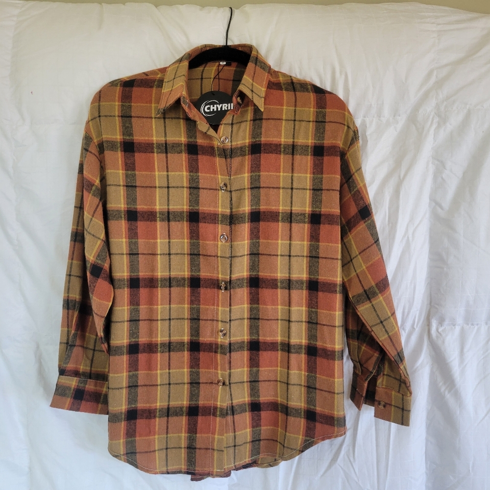 CHRII NWT Flannel Top. Sz S